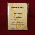Aida 14ct Zweigart  nr118 ecru ze złotem, metalizowana 35x42cm  