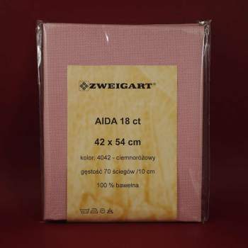 Aida 18ct ciemnoróżowy nr4042 42x54cm 