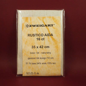 Aida Rustico 16ct Zweigart nr54  (35x42cm)